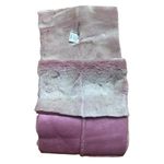 Fownes NWOT Pink Suede & Faux Fur Scarf & Mittens Pink Photo 1