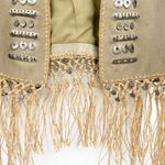 Styleworks Womens Vintage 90s Western Suede Fringe Vest Embellished Size XL Tan Photo 4