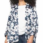 Eloquii  Women’s Size 16 Navy‎ Floral Open Front Jacket Blazer Tie Sleeve Spring Photo 6