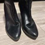 Ralph Lauren  Black Leather‎ Leola Fold-Over High Heel Boots Size 7.5 booties Photo 3