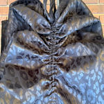 Mustard Seed Satin Top Black Cheetah Leopard Long Sleeve V Neck Size Large New Photo 3