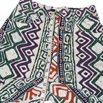 VTG 80s 90s NOT GUILTY High Rise Shorts Sz 5/6 USA Made Bold Aztec Tribal Print Purple Photo 8