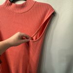 St. John  Rib Knit Crewneck Shell-Vintage- perfect condition! Large-coral/orange Photo 2