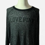 Victoria's Secret  PINK LOVEPINK Gray Black Long Sleeve‎ Pullover Top Photo 0