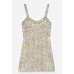 ZARA  Floral Ruffle Strap Sweetheart Neck mini Dress Small Colorful Photo 4