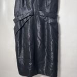 Maeve Anthropologie  Dress Sheath Cross Front Shimmer Black Dressy Cockta… Photo 7