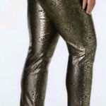 Alfani  Pants Gold Metallic Stretch Skinny 24W Cocktail Party Holiday Glam Chic Photo 0