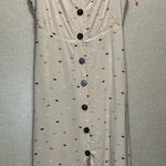 All in Favor  Cream Spaghetti Strap Dress with Buttons size M Photo 0