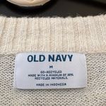 Old Navy Cream and Brown Geometric Oversized Sweater Medium Photo 5