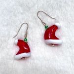 Handmade NEW Christmas Santa Hat Earrings Photo 0