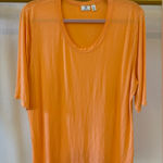Versona Women’s peach 3/4 sleeve crew neck shirt blouse XL Photo 0