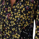 Derek Lam 10 Cosby Catia black yellow floral long bell sleeve dress Photo 4