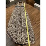 Kay Unger  Halter Plunge Neck silk lace Maxi Dress gown Black gold Whimsigoth 6 Photo 5