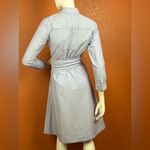 J.Crew Tie Waist Shirt Dress in Peri End-on-End Cotton Button Down Dress 0. E91 Photo 7