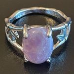 Exquisite purple amethyst S925 silver ring size 10 Photo 0