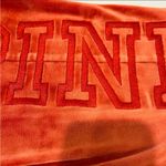 Velvet Hoodie with Bold Lettering in Orange Size undefined Photo 11