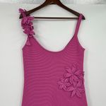 Amur Allegra crochet Floral Knit Midi pink pearl sleeveless pullover size large Photo 10