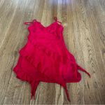 Pull&Bear Ruffled Red Mini Dress Size XS Photo 3