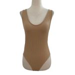 Anwnd Beige Bodysuit Tank Top Women Size Large NWT | 10H-45 Photo 1