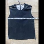 Helmut Lang  Raw Hem Sleeveless Vest Black Size S‎ Cotton Blend W Leather Trim Photo 2