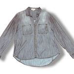Anthropologie Cloth & Stone  Gray Denim Button-Up Shirt – Size Small Photo 1