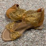 Blueberry Goldish brown sandals with rhinestone 7 Photo 8