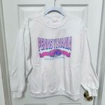 Vintage Pennsylvania White/Neon Pink Nature Sweatshirt LARGE White Photo 0