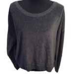 Aeropostale  Large L Soft Oversized Velour Feel Black Long Sleeve Top Stretch Photo 0