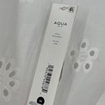 AQUA  Swim Eyelet Tiered Cover-Up Dress in White Nwt Photo 6