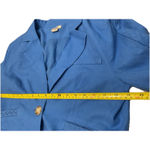 Jason Wu $325  Blazer Cropped Shoulder Pads Linen Cobalt Blue Braided M Jacket Photo 6