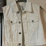 ZARA White Denim Vest Photo 0