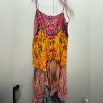 Farm Rio NWT  Mixed Scarves Tiered Midi Dress Large Photo 10