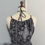 Faded Glory  Women Black Gray Patterned Halter Neck Elastic Waist Maxi Dress XL Photo 6