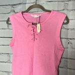 Victoria's Secret Victoria’s Secret Tie-Neck Pink Tank Sz L NWT Bubblegum Festival Summer Crop Top Photo 4