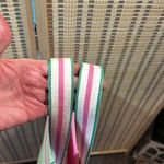 Lilly Pulitzer COPY - Green W/Pink Detailing &Gold Hardware. Bucket Purse VGUC Photo 6