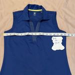 EP New York size small blue sleeveless collared V neck top EUC worn Blue Photo 8