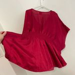 Torrid OLD TAG Plus Size Raspberry Red Beaded Sequin Satin Kimono Sleeve Blouse Photo 9