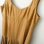 L'ATISTE BY AMY | Tan Pleated Sleeveless Drop Waist Dress Empire Waist | 2X Photo 1
