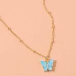 Boutique Blue Butterfly Necklace  Photo 0