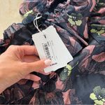 Ted Baker NWT $295 Navy and Pink Cold Shoulder Ruffle Floral Dress Sz 0 Photo 2