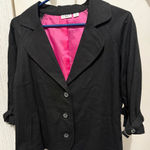 Cato  Black Blazer with Bright Pink Interior Photo 0
