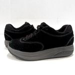 Easy Spirit  Suede Esglenice Athletic Sneakers Women's 8.5‎ Black Wedge Comfort Photo 4