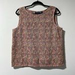 Vintage Floral Smocked Tank Top Size Petite XL 90s Y2K Photo 0