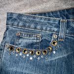 Cache  Vintage Low-Waist Y2K Rhinestone Studded Flare Jeans Photo 1