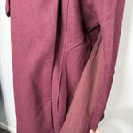 Sam Edelman  Burgundy Wool Blend Asymmetrical Wrap Coat Women’s Large Photo 3