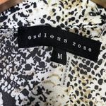 Endless Rose Snake Sleeve Surplice Top Womens M Black Tan Long Sleeve Gothic Photo 5