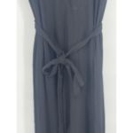 Bobi  Supreme Revolve Jersey Tied Waist V‎ Neck Black Jumpsuit Size XS Ribbed Photo 5