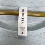 Athleta  Release Tee Short Sleeve Knit Top Shirt Relaxed Fit Light Blue Size S Photo 2
