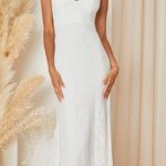 Lulus NWT  Beloved Eternity White Lace Sleeveless Backless Maxi Dress Bride Sz XL Photo 0
