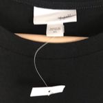 J.JILL Pleated Knit Midi Dress Black Drawstring Waist 3/4 Sleeve A Photo 5